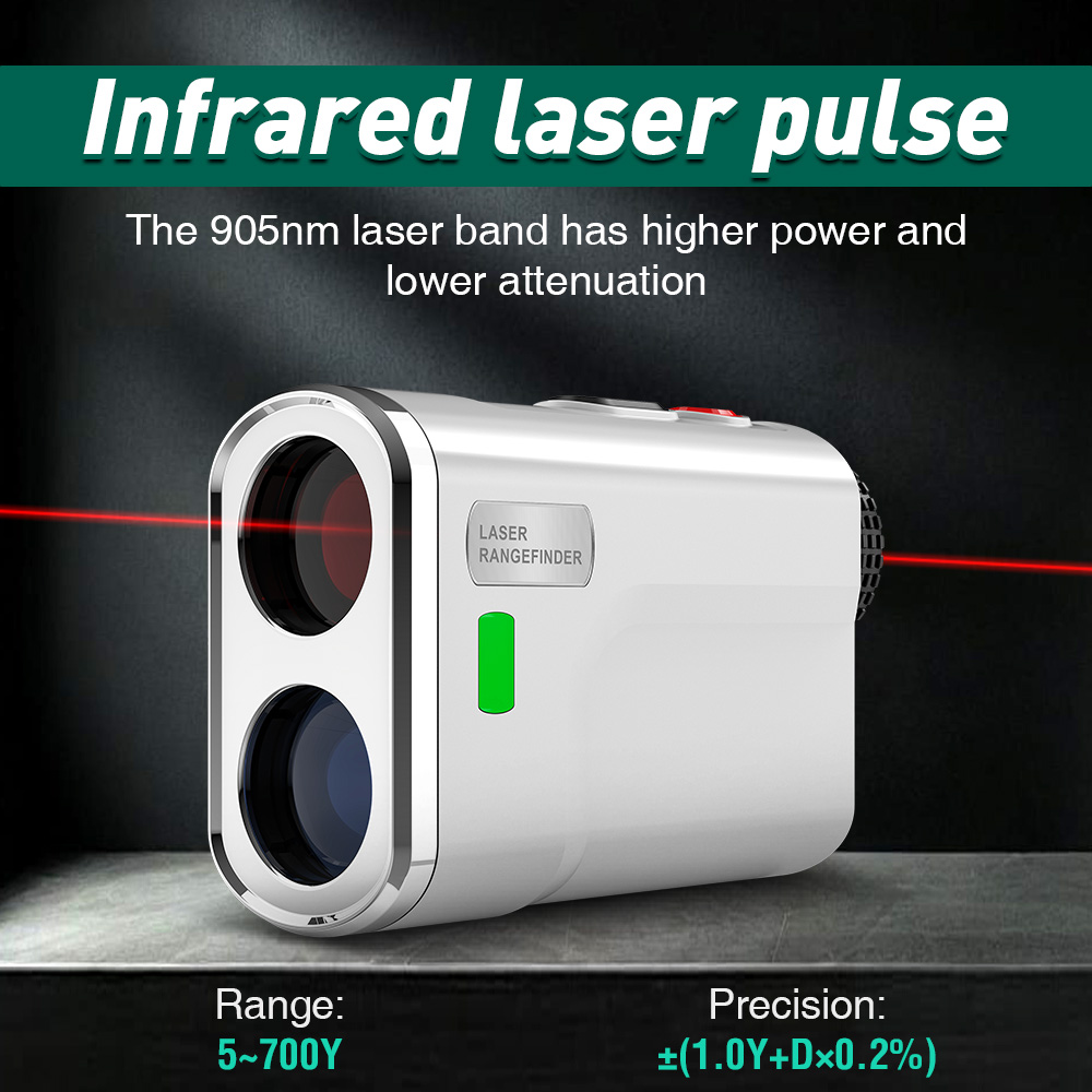 Golf Rangefinder Laser Slope - （米国在庫）ゴルフ距離計 700Y スロープフラッグロック振動機能付き 6倍ゴルフレーザー距離計 ゴルフハンティング用 Type-C充電式