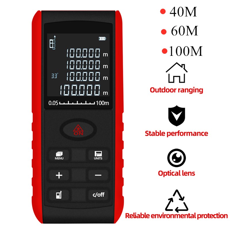 Laser Distance Meter 100M - プロフェッショナルレーザー距離計 40M 60M 80M 100M レーザー距離計