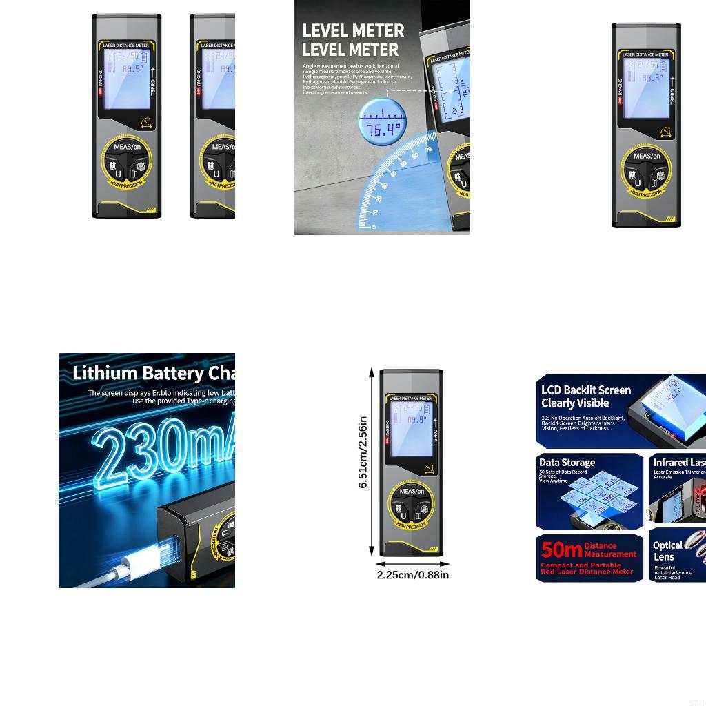 Laser Measure Area Volume Calculator - 距離計 50 グループストレージプロフェッショナル距離計高精度 37JD