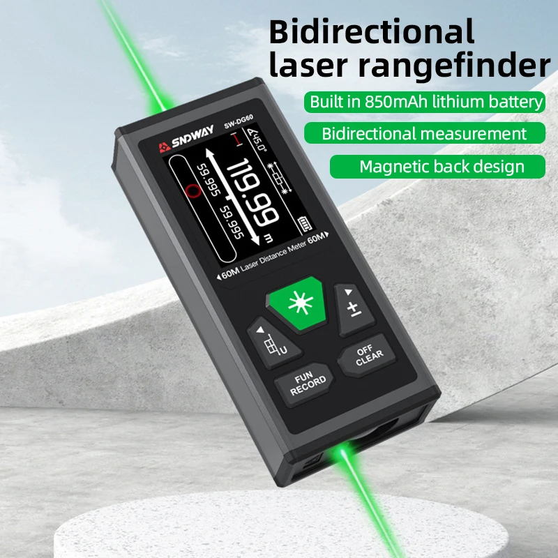 Laser Distance Meter 100M - SW-DR/DG シリーズ 2 ウェイレーザー測定メーター距離計赤/緑レーザー距離計 60 メートル/100