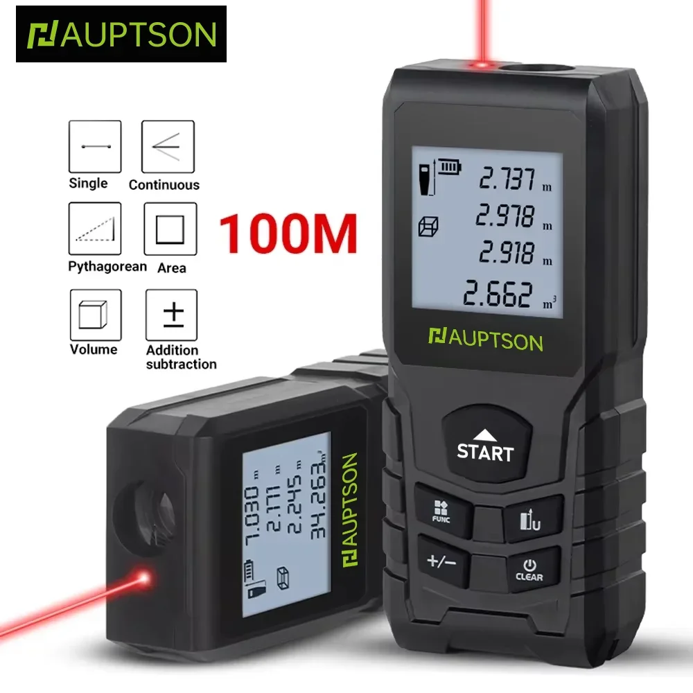 Laser Distance Meter 100M - HAUPTSON 70/100 メートルレーザー距離計距離計距離計レーザーテープ距離計建物