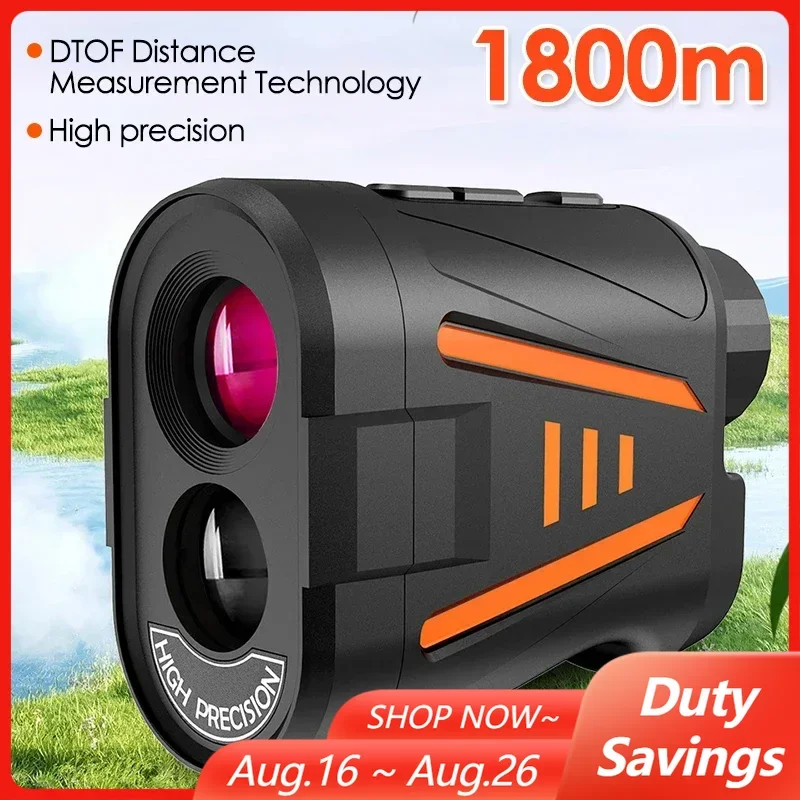 Golf Rangefinder Laser Slope - 狩猟用ゴルフレーザー距離計、スロープ補正機能付き1800m対応、ゴルファー向け距離計、6倍拡大機能付き