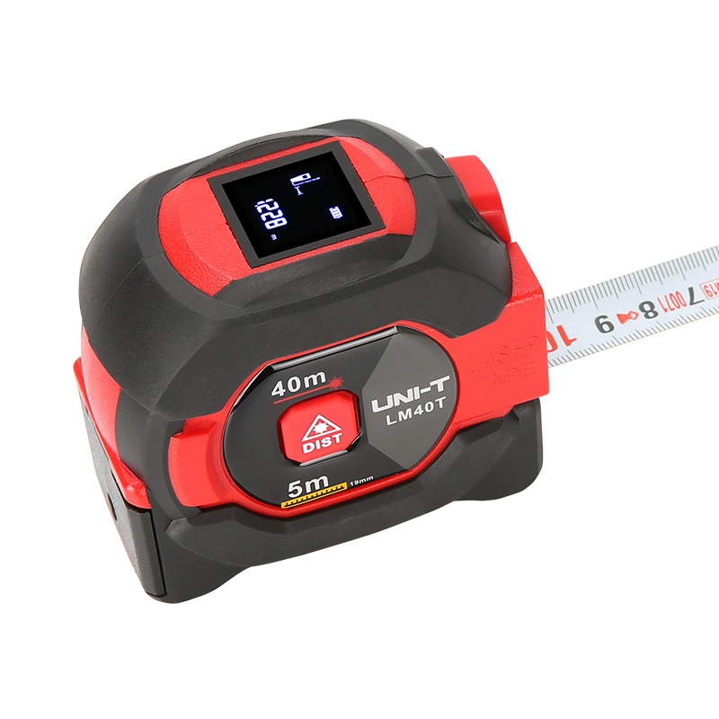Digital Tape Measure 5M Laser - UNI-T LM40Tレーザー測定テープ測定 40 メートルデジタル距離計格納式 5 メートルレーザー定規lcdディスプレイポータブル