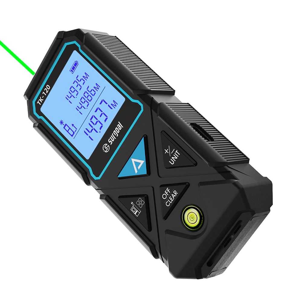 120m Type-C充電式バブルレベルグリーンレーザー距離 - Laser Distance Meter With Bubble Level のレビューと価格