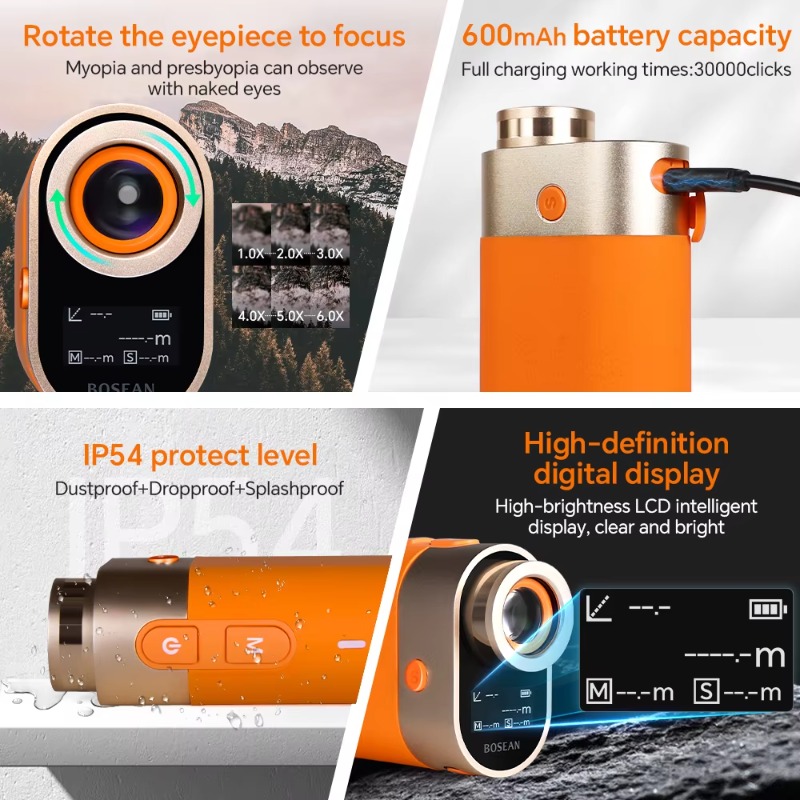 ゴルフ場用レーザー距離計 600M 1000M プロフェッシ - Golf Rangefinder Laser Slope のレビューと価格