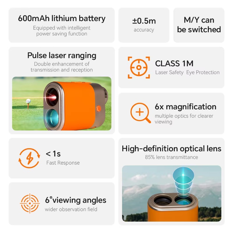 ゴルフ場用レーザー距離計 600M 1000M プロフェッシ - Golf Rangefinder Laser Slope のレビューと価格