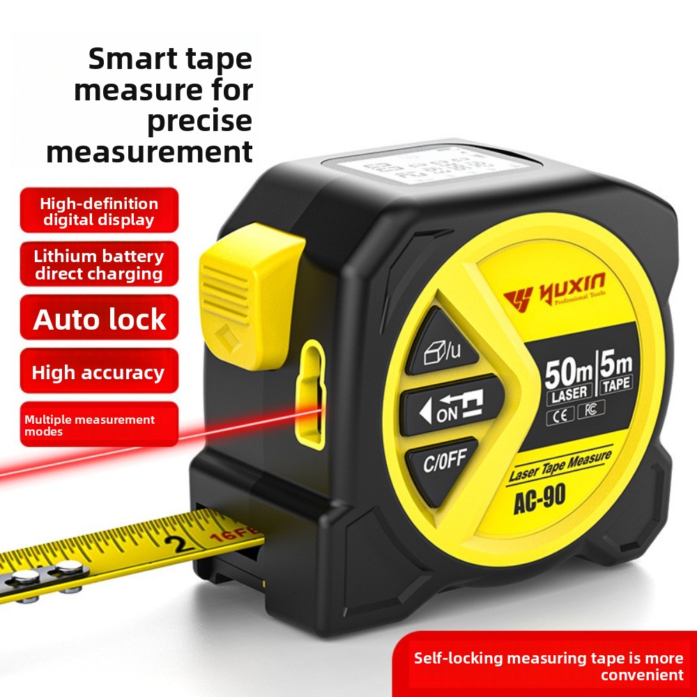 2 in 1 レーザー距離計 50m レーザー 5m テープ - Digital Tape Measure 5M Laser のレビューと価格