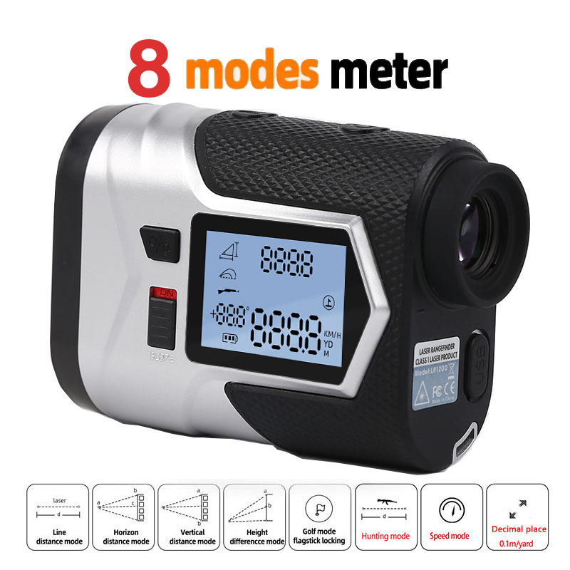 8つのモードを搭載し、充電式。傾斜スイッチで調整可能なフラッ - Golf Rangefinder Laser Slope のレビューと価格