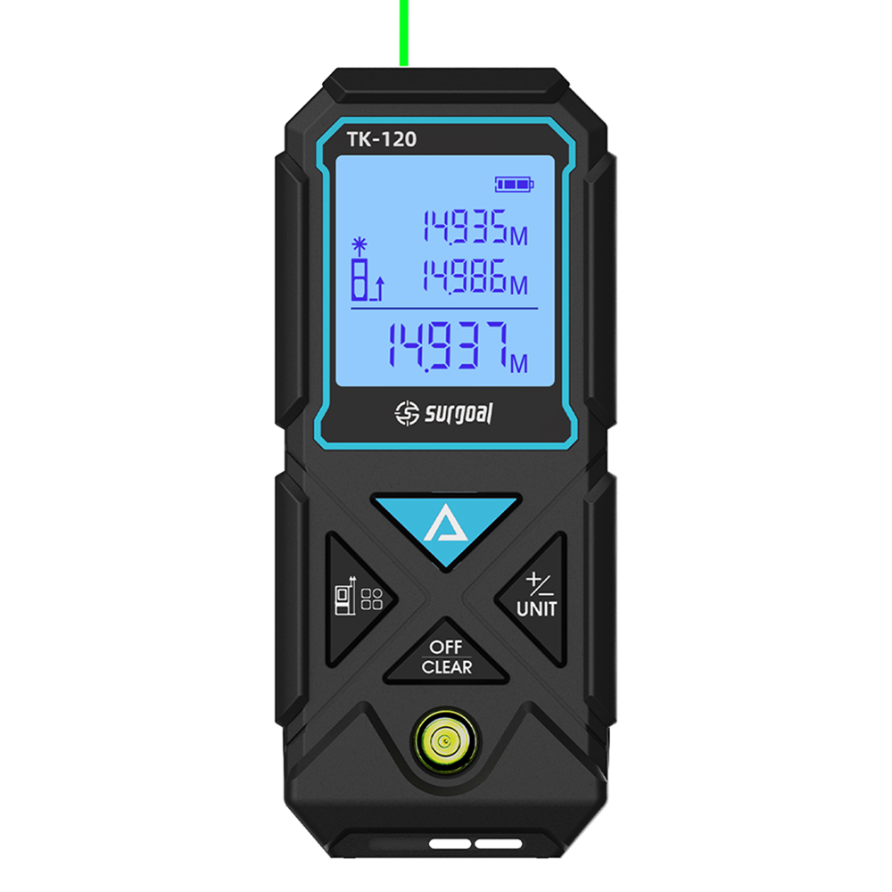 Type-C充電式バブルレベル120Mグリーンレーザー距離計 - Laser Distance Meter With Bubble Level のレビューと価格