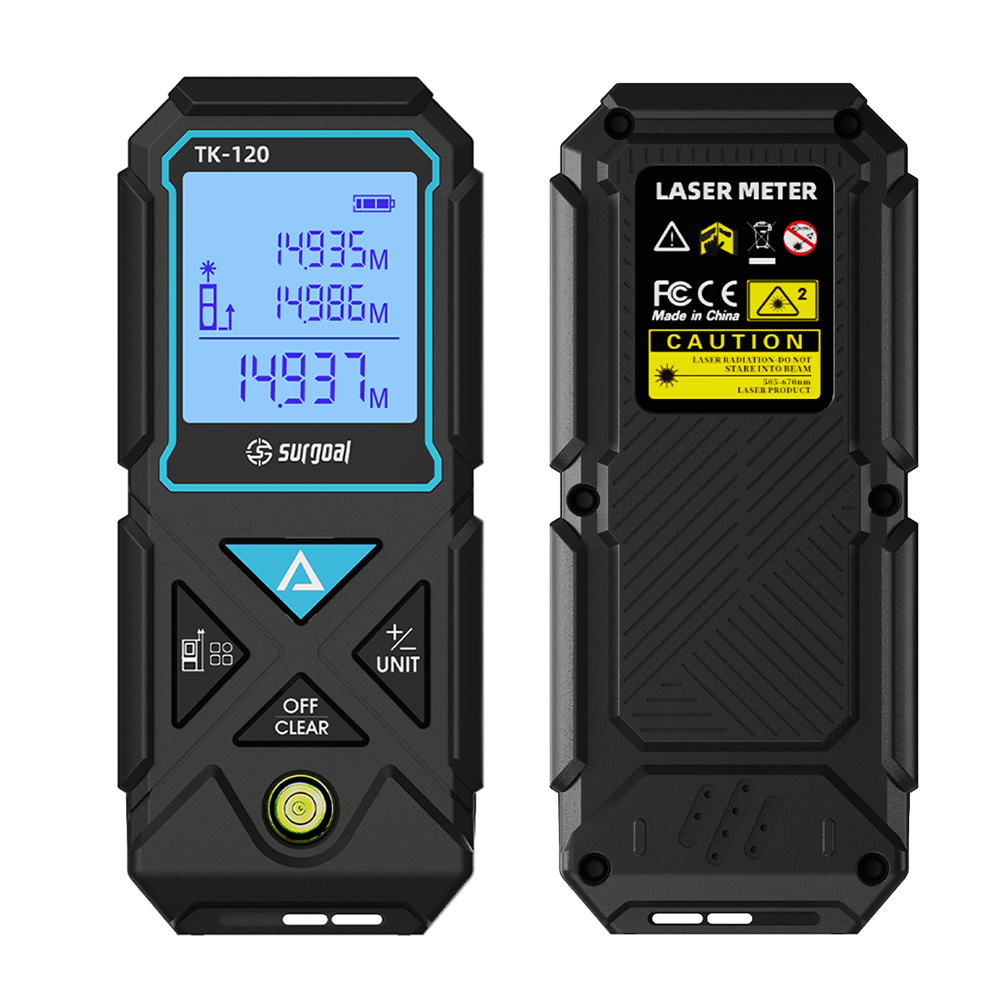 Type-C充電式バブルレベル120Mグリーンレーザー距離計 - Laser Distance Meter With Bubble Level のレビューと価格