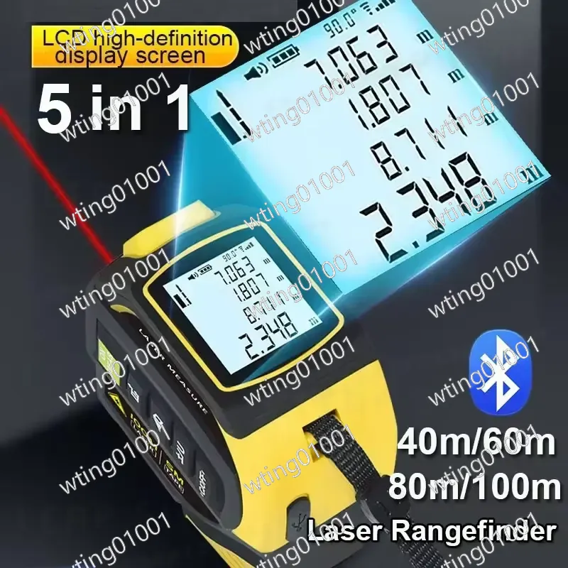 Bluetooth機能を搭載した5-in-1レーザー距離計。 - Laser Measure 40M Bluetooth のレビューと価格