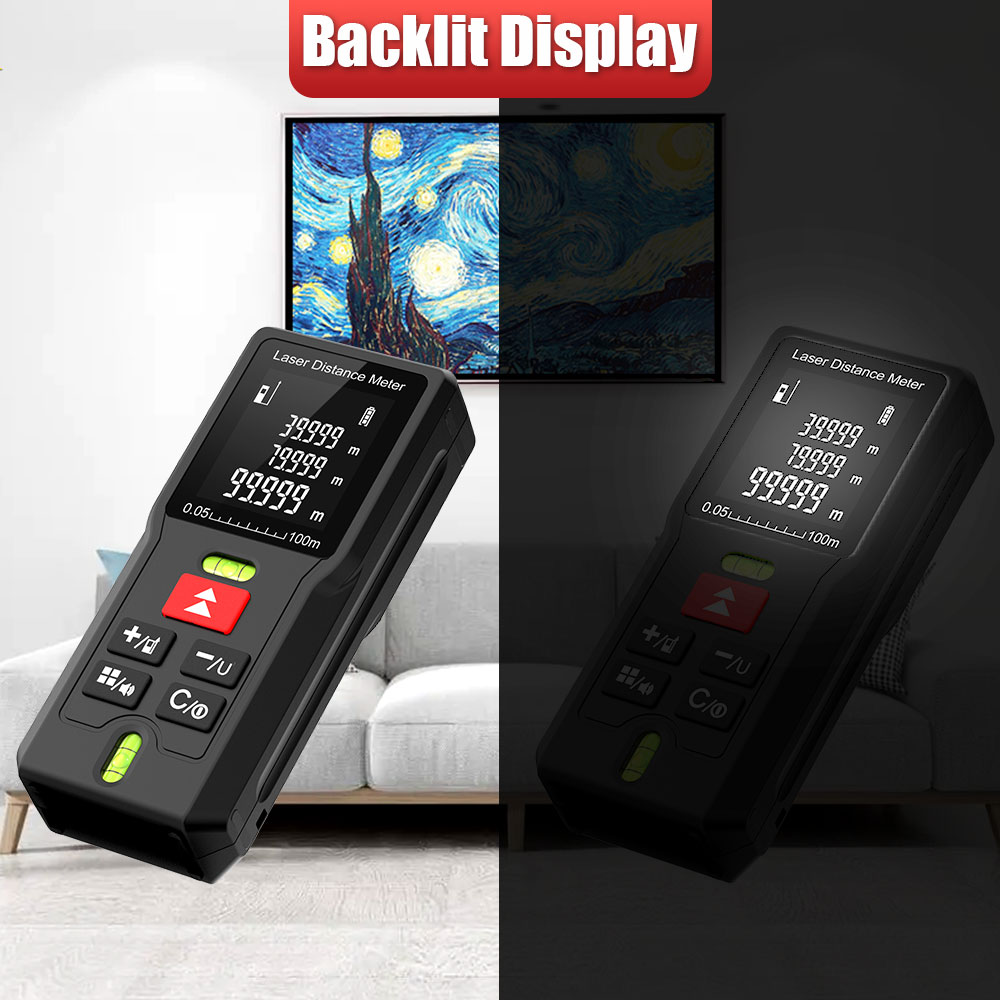 BOAYALレーザー距離計、2つの気泡水準器付き、164フィ - Laser Distance Meter With Bubble Level のレビューと価格