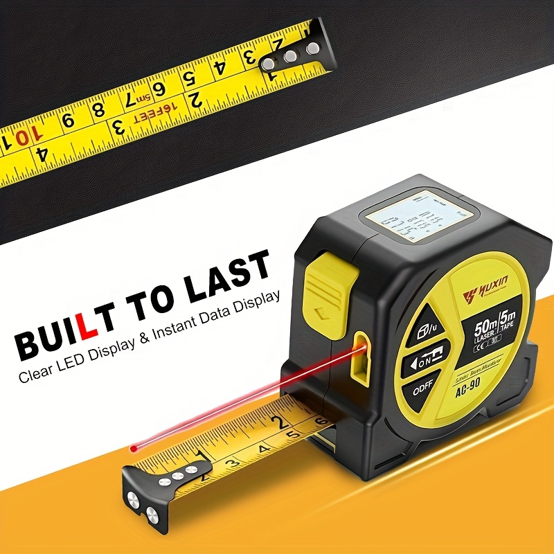 レーザー巻尺、高精度多機能2 in 1赤外線HDスマートデジ - Digital Tape Measure 5M Laser のレビューと価格