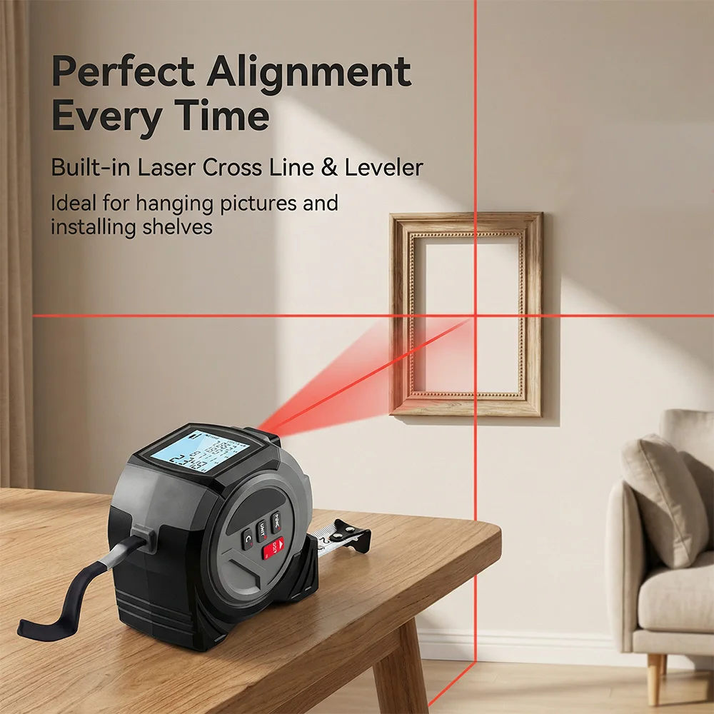WENMEICE 40m/60mレーザーテープメジャー 高精 - Digital Tape Measure 5M Laser のレビューと価格