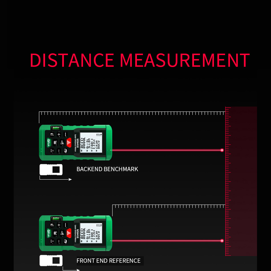 高品質のレーザー距離計,水準器付きデジタル距離計,80m測定 - Laser Distance Meter With Bubble Level のレビューと価格