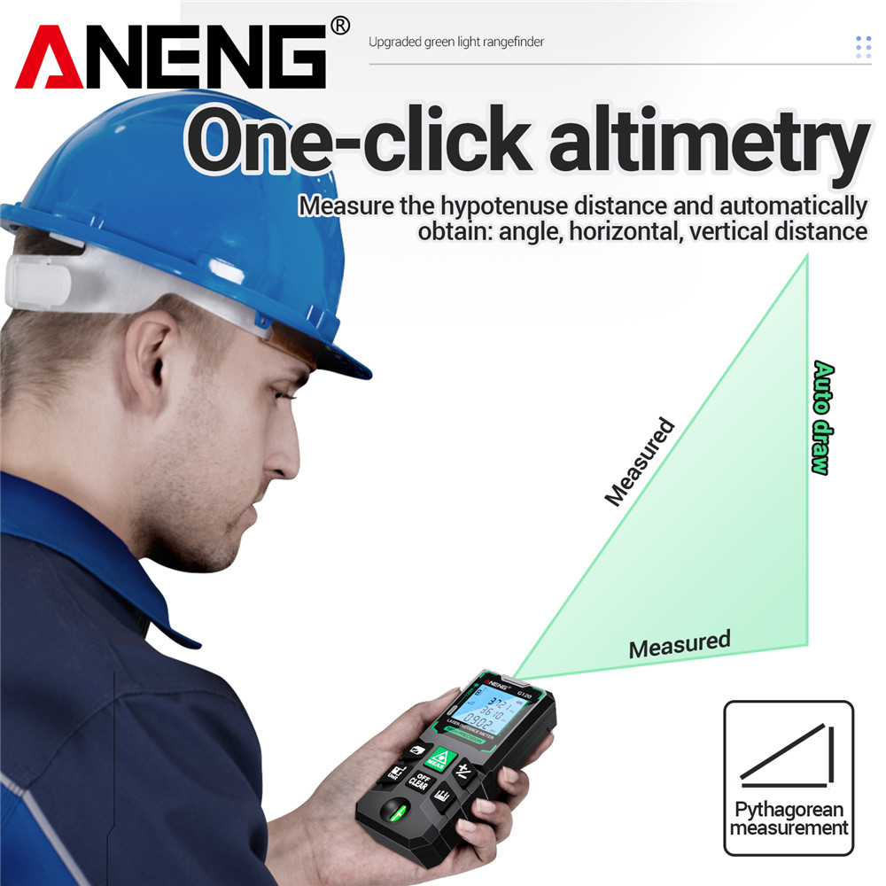 レーザー距離計 120 メートルデジタルレーザー距離計ポータ - Laser Distance Meter 100M のレビューと価格