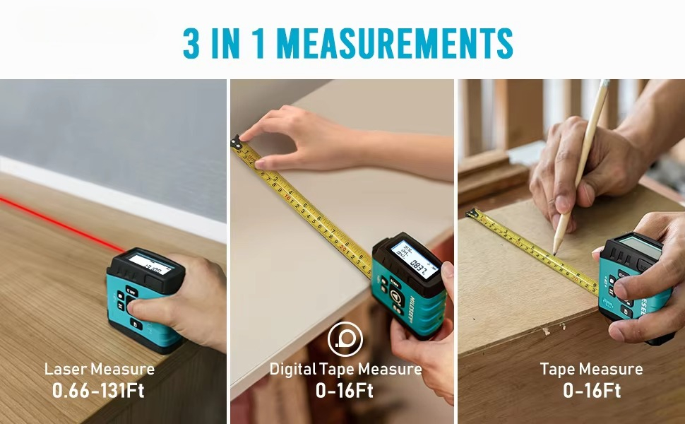 レーザーデジタルテープメジャー卸売高品質5m +40mプロ用 - Digital Tape Measure 5M Laser のレビューと価格