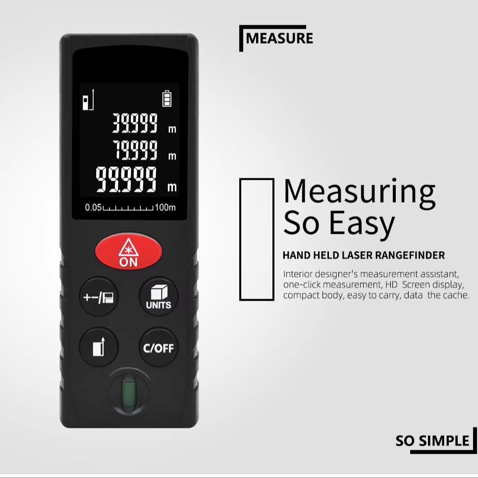 BOAYALレーザー距離計、気泡水準器付き、40m、60m、 - Laser Distance Meter With Bubble Level のレビューと価格