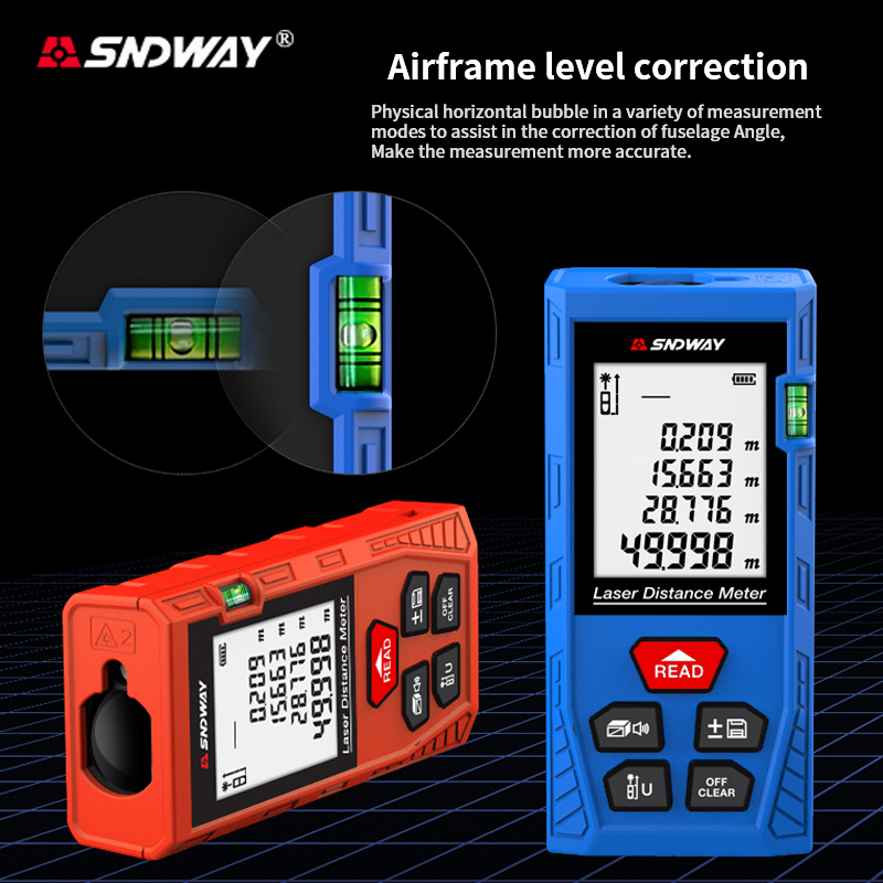SNDWAY H-DS50 50m デジタルレーザー距離計。 - Laser Measure Area Volume Calculator のレビューと価格