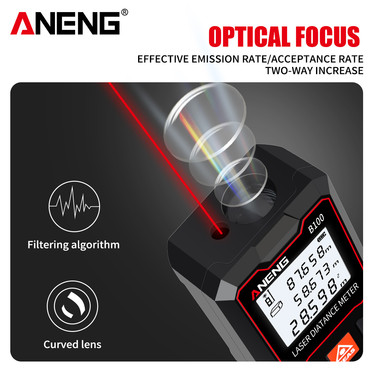 ANENG B40 B60 B80 B100 ハンドヘルドレ - Laser Measure Area Volume Calculator のレビューと価格