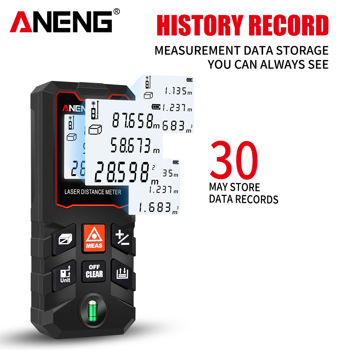 ANENG B40 B60 B80 B100 ハンドヘルドレ - Laser Measure Area Volume Calculator のレビューと価格