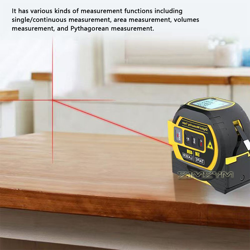 3in1レーザー測定テープ 40M/60Mレーザー距離計 5 - Digital Tape Measure 5M Laser のレビューと価格
