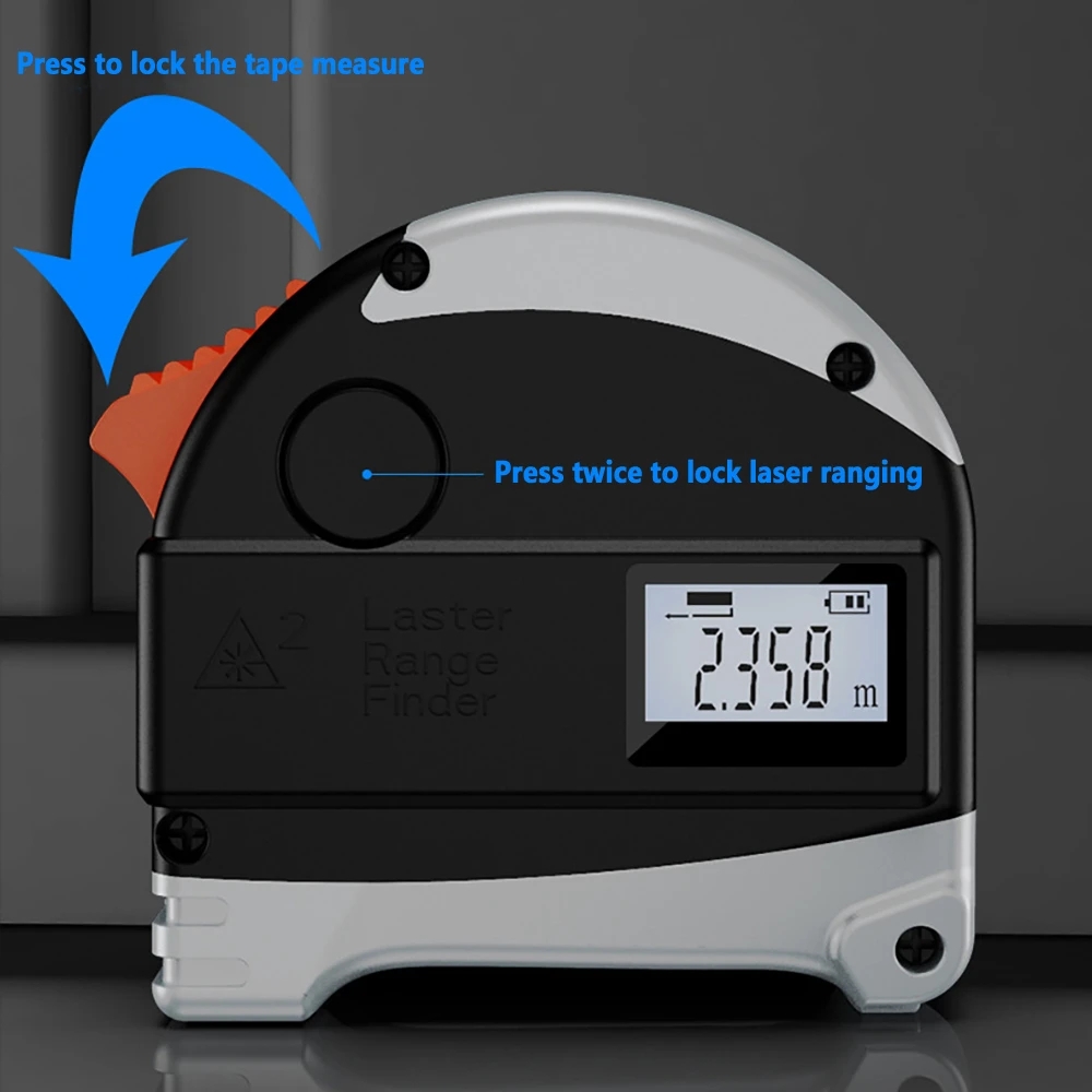 レーザー巻尺デジタルディスプレイ高精度電子メーター定規多機能 - Digital Tape Measure 5M Laser のレビューと価格