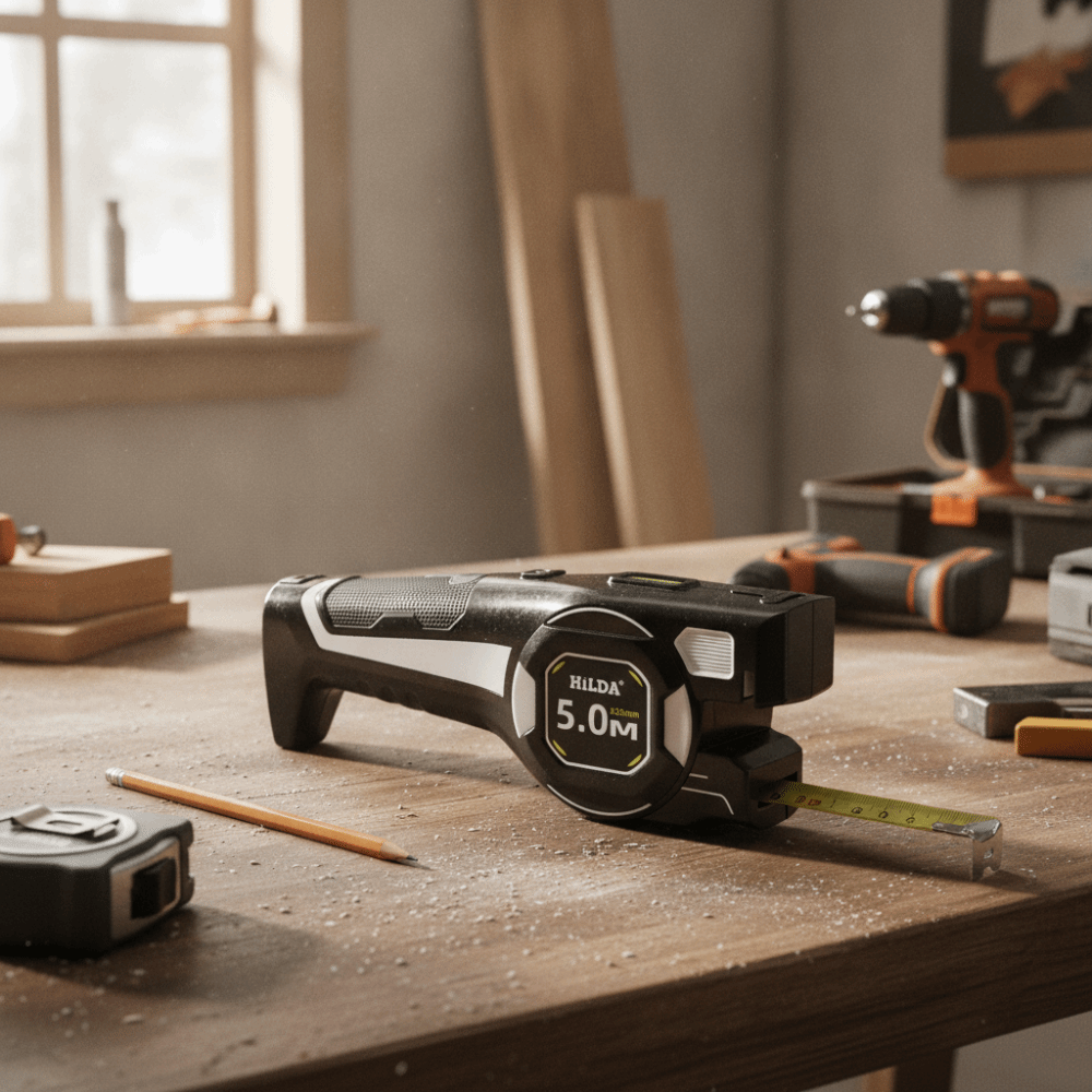 頑丈な構造のレーザーテープメジャー、格納式バックライト付きデ - Digital Tape Measure 5M Laser のレビューと価格