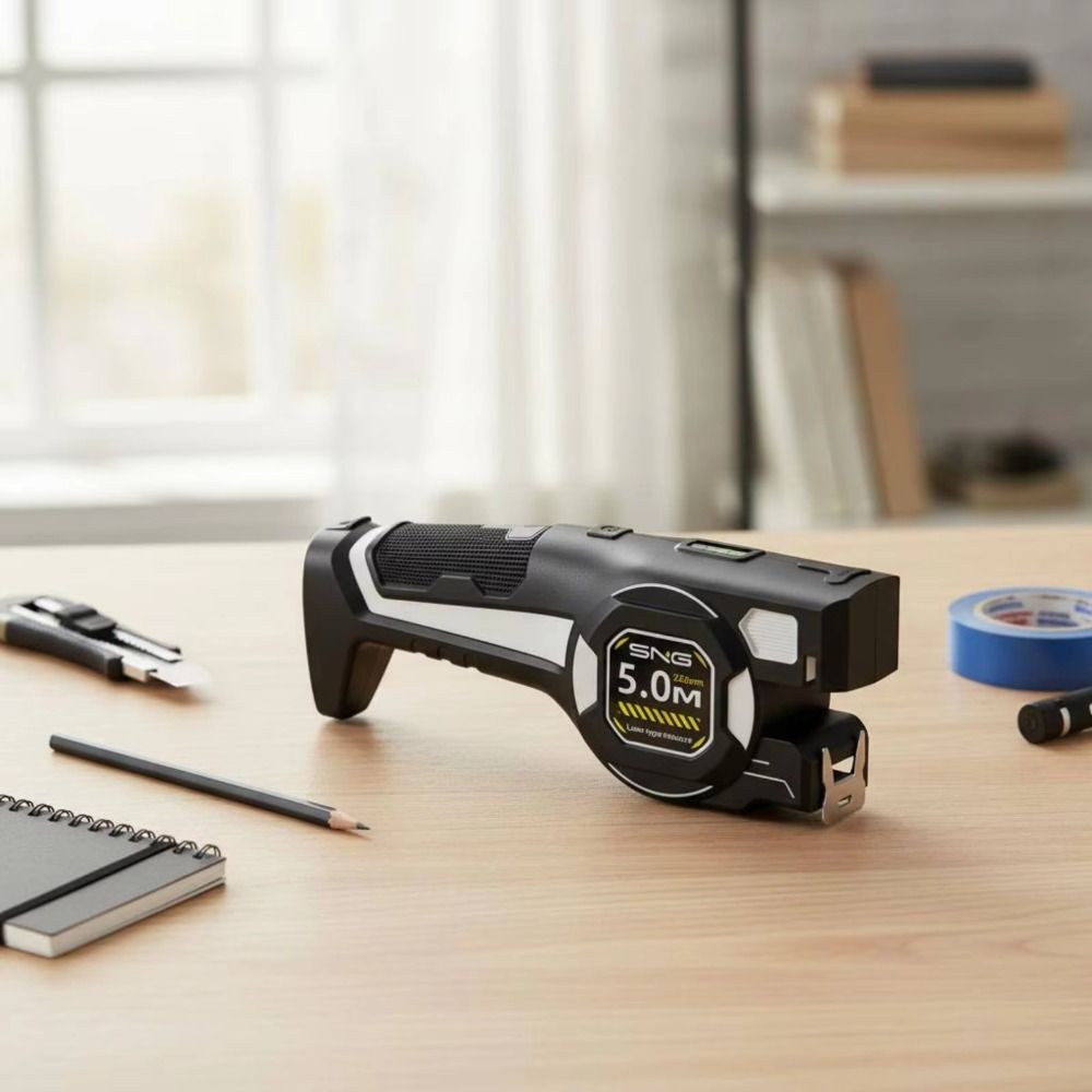 頑丈な構造のレーザーテープメジャー、格納式バックライト付きデ - Digital Tape Measure 5M Laser のレビューと価格
