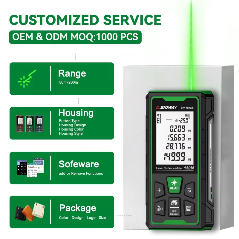 グリーンレーザー距離計 150m プロ仕様 屋外用 工業用  - Laser Rangefinder 150M Outdoor のレビューと価格