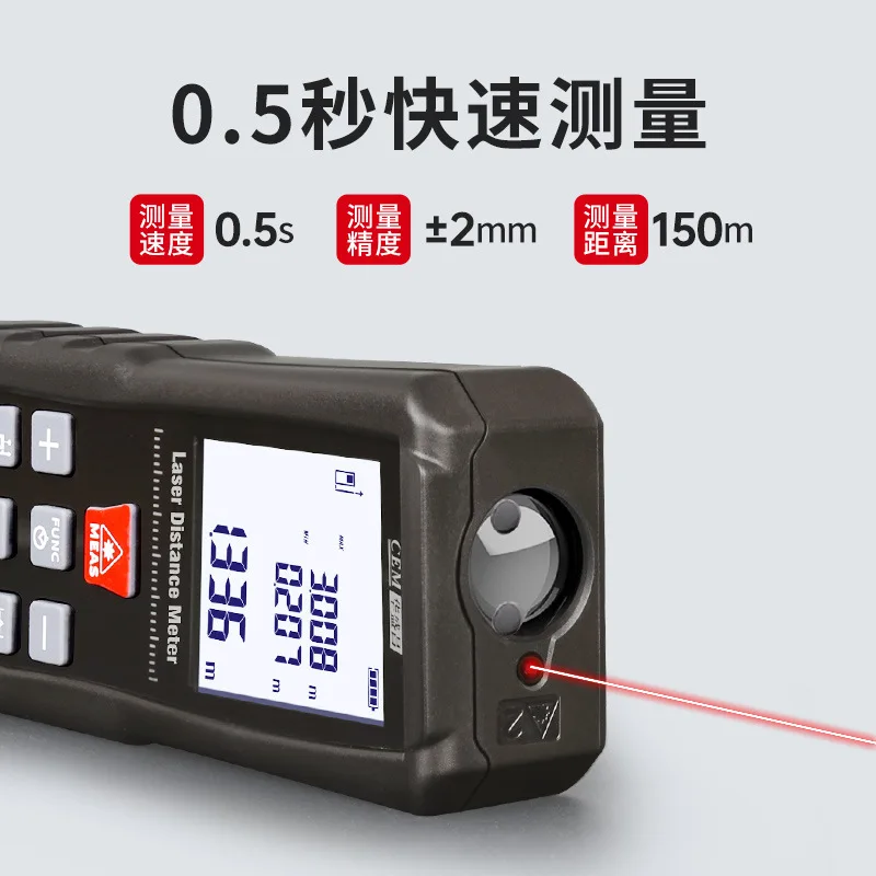 プレミアム CEM レーザー距離計 120 メートル電子定規 - Laser Distance Meter With Bubble Level のレビューと価格