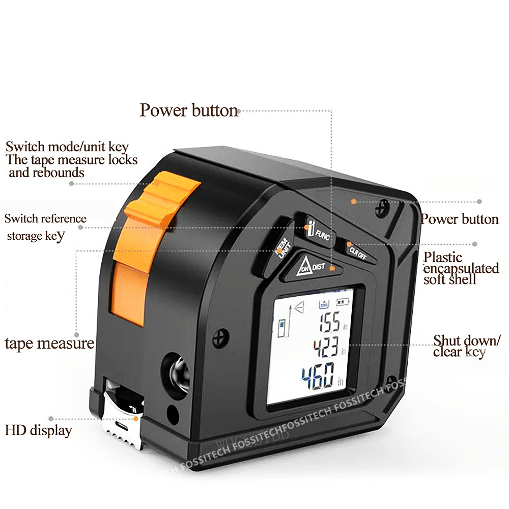 電子デジタルレーザー距離計、ステンレス製ルーレットレベルテー - Digital Tape Measure 5M Laser のレビューと価格