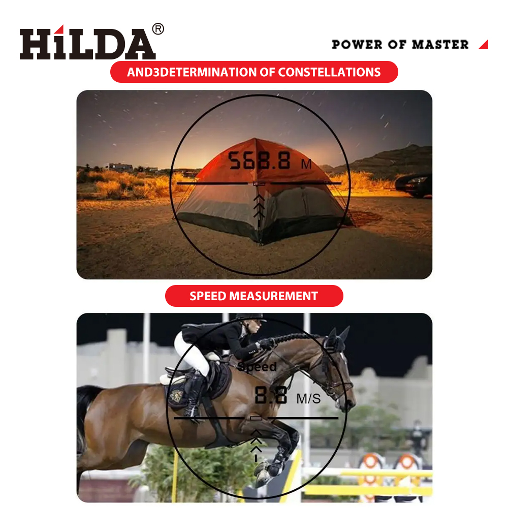 HILDA 800M ゴルフレーザー距離計 6倍単眼鏡 スロ - Golf Rangefinder Laser Slope のレビューと価格