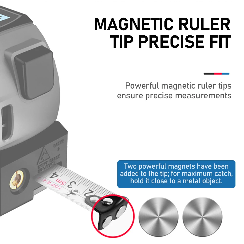 3in1レーザー測定テープ 5Mスチールテープ 60mレーザ - Laser Measure Area Volume Calculator のレビューと価格