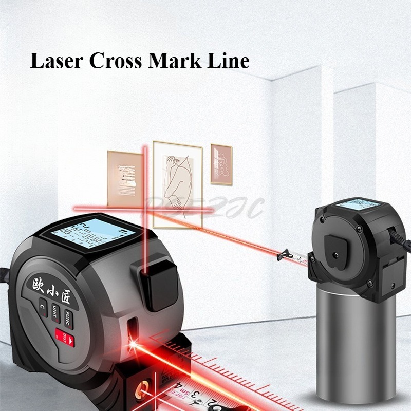 レーザー距離計テープメジャー高精度赤外線デジタル表示電子クロ - Digital Tape Measure 5M Laser のレビューと価格