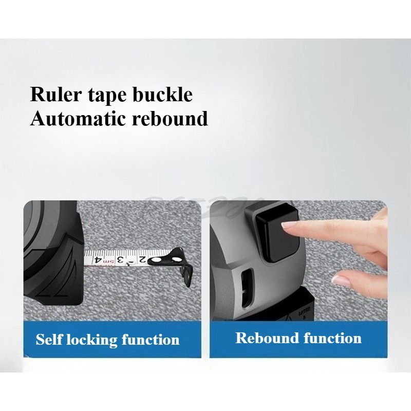 レーザー距離計テープメジャー高精度赤外線デジタル表示電子クロ - Digital Tape Measure 5M Laser のレビューと価格