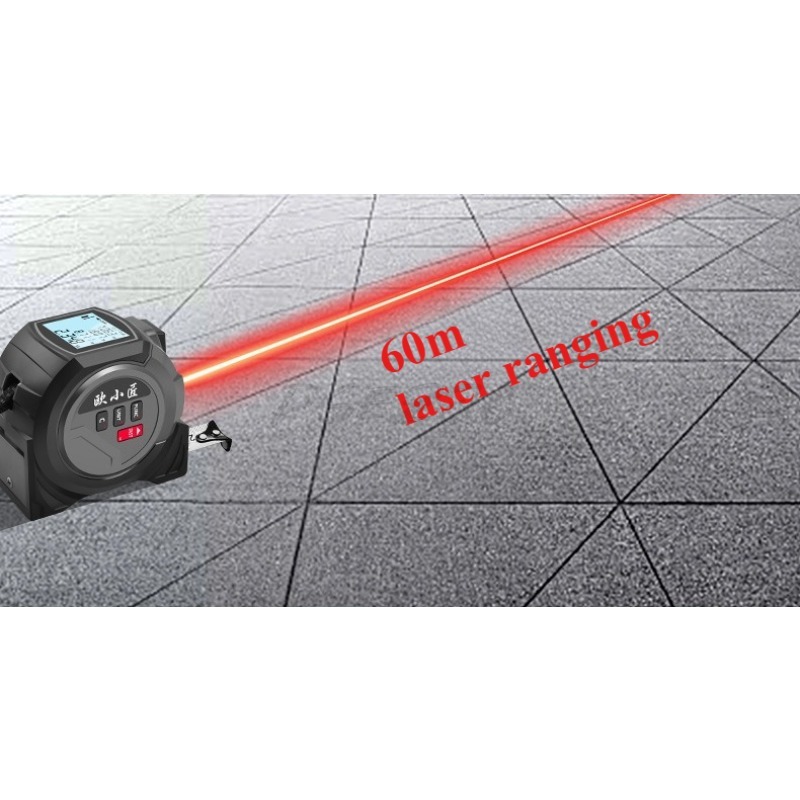 レーザー距離計テープメジャー高精度赤外線デジタル表示電子クロ - Digital Tape Measure 5M Laser のレビューと価格