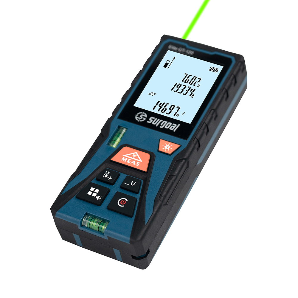 120mグリーンレーザー距離計、水準器付きデジタルレベルレー - Laser Distance Meter With Bubble Level のレビューと価格