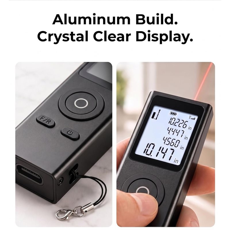 ABVG ミニポケットサイズ レーザー測定器、キーホルダー型 - Mini Laser Measure Keychain のレビューと価格
