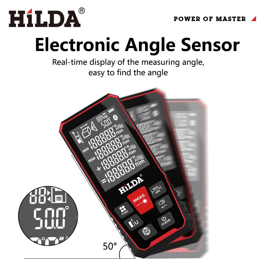 Hildaレーザー距離50m/100m/120mレンジファイ - Laser Distance Meter 100M のレビューと価格