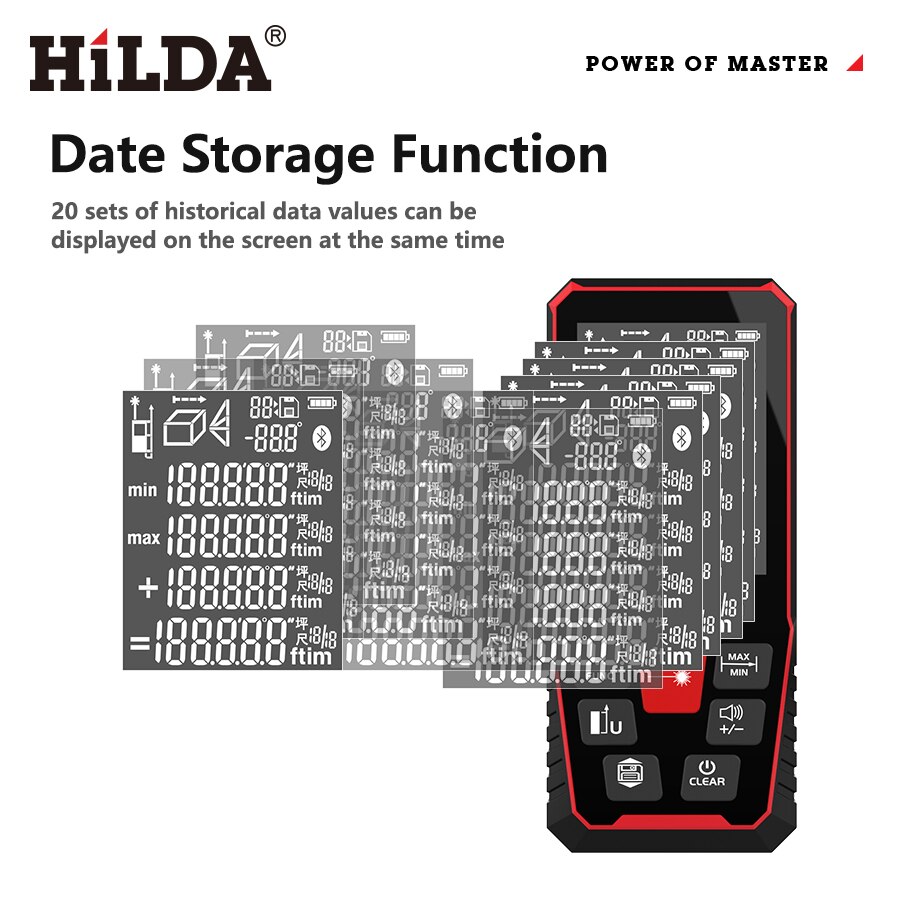 Hildaレーザー距離50m/100m/120mレンジファイ - Laser Distance Meter 100M のレビューと価格