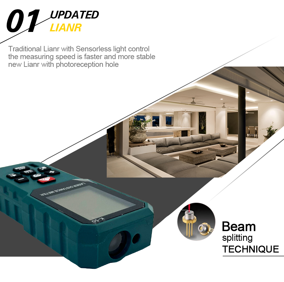 Heipoe 高精度レーザー距離計 50m 70m 100  - Laser Distance Meter With Bubble Level のレビューと価格