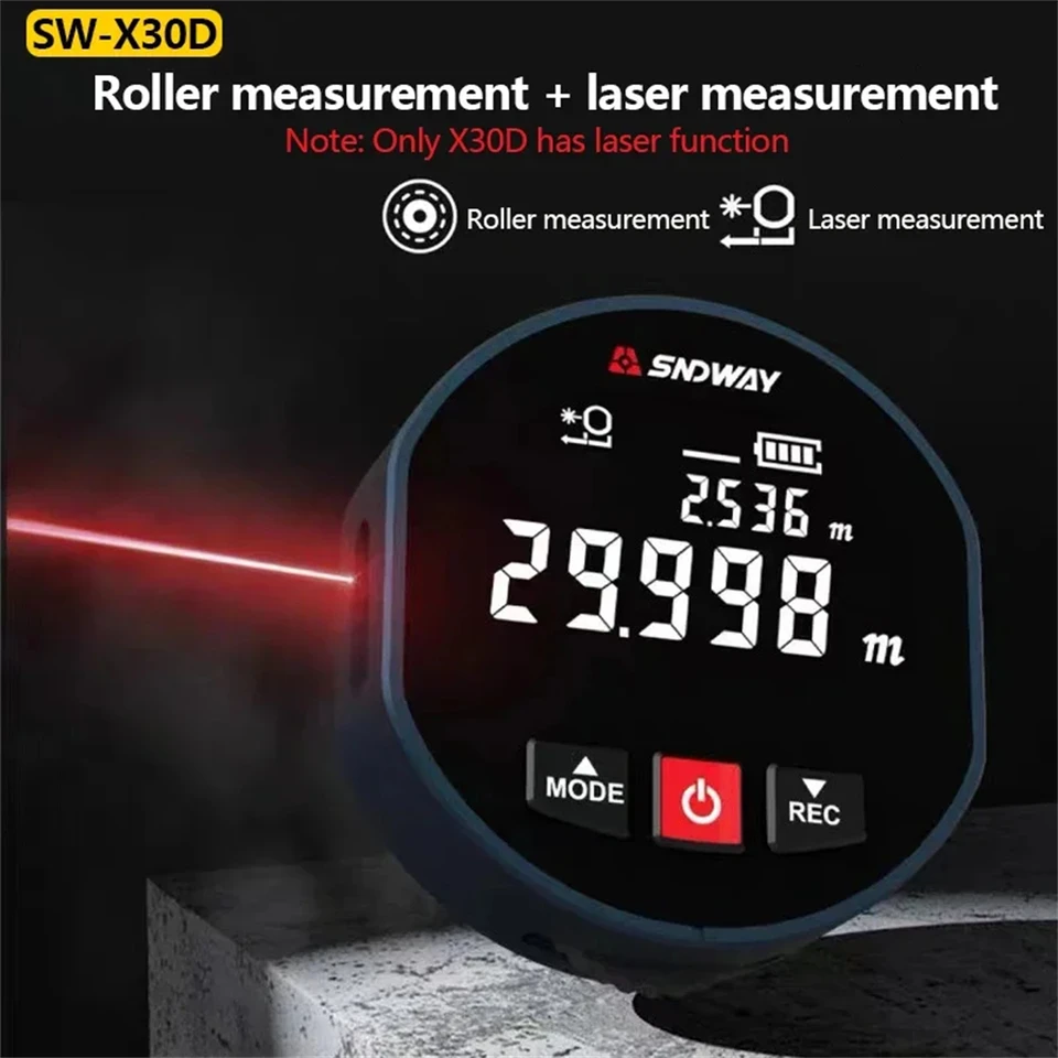 プロ仕様レーザー距離計 デジタルテープメジャー付き 面積・体 - Laser Measure Area Volume Calculator のレビューと価格