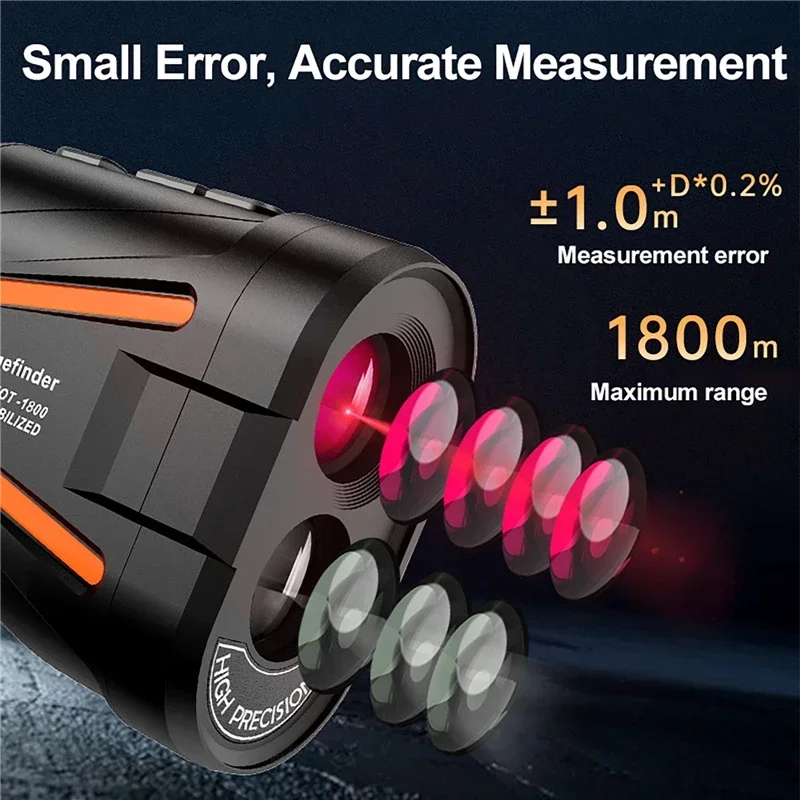 狩猟用ゴルフレーザー距離計、スロープ補正機能付き1800m対 - Golf Rangefinder Laser Slope のレビューと価格