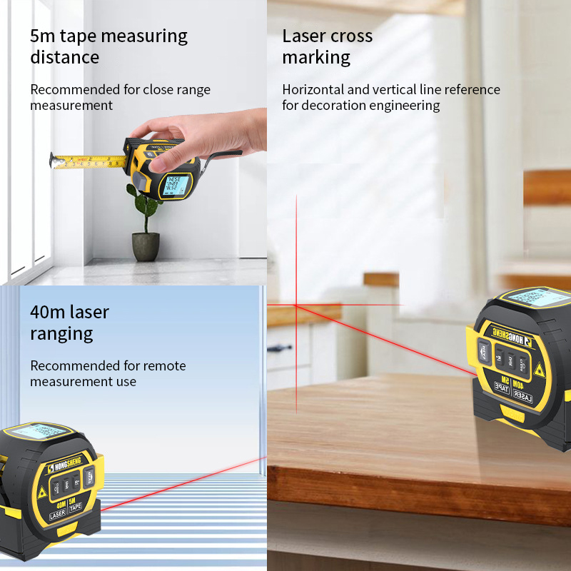 レーザー距離計測定レーザー巻尺デジタルレーザー距離計デジタル - Digital Tape Measure 5M Laser のレビューと価格