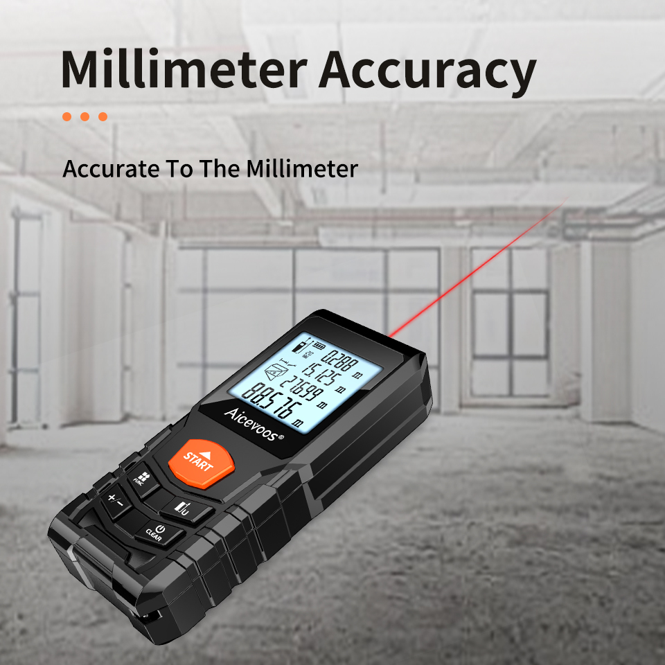 Aicevoos デジタルレーザー距離計 50 メートル 7 - Laser Distance Meter 100M のレビューと価格