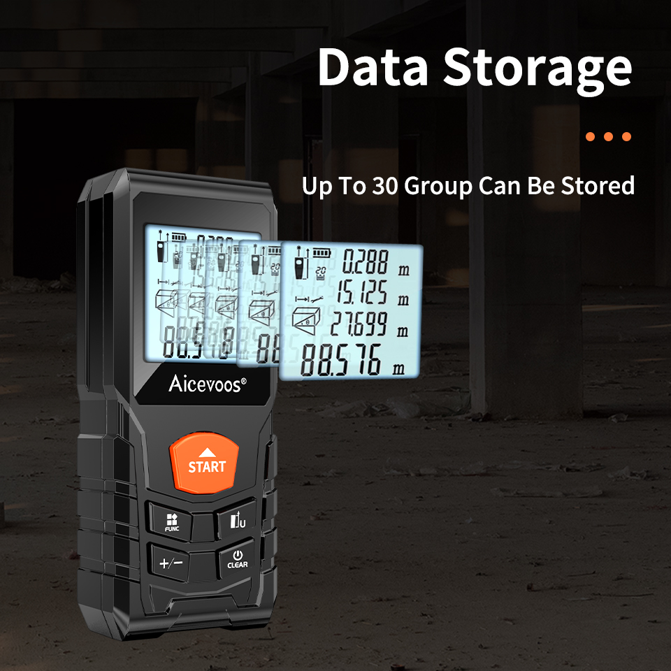 Aicevoos デジタルレーザー距離計 50 メートル 7 - Laser Distance Meter 100M のレビューと価格