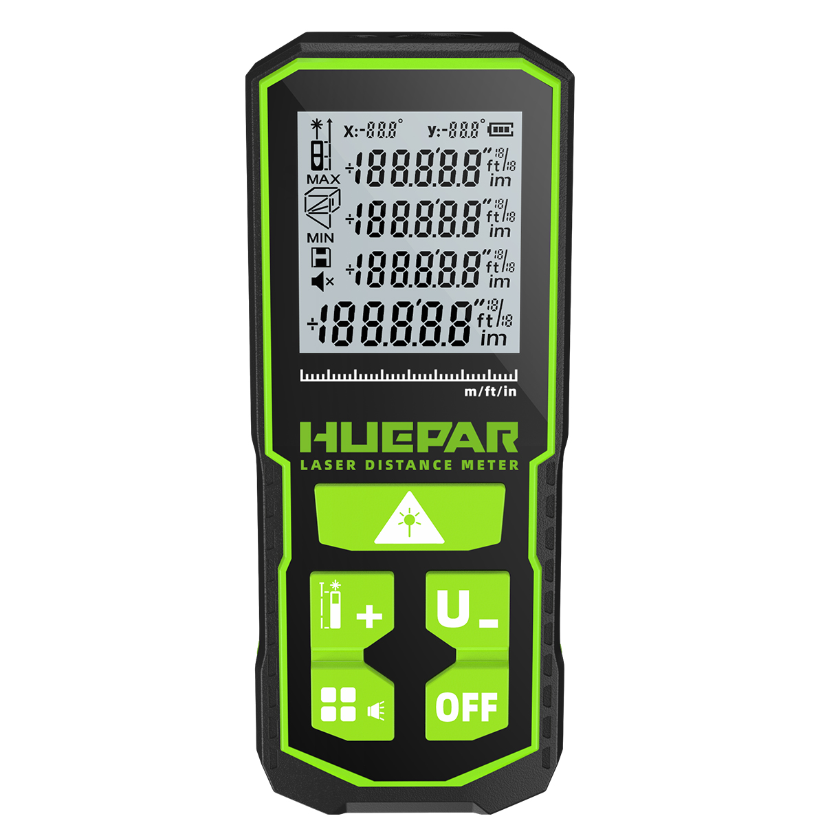 Huepar-電子ホイール付きレーザー距離計,100m,デジ - Laser Distance Meter 100M のレビューと価格