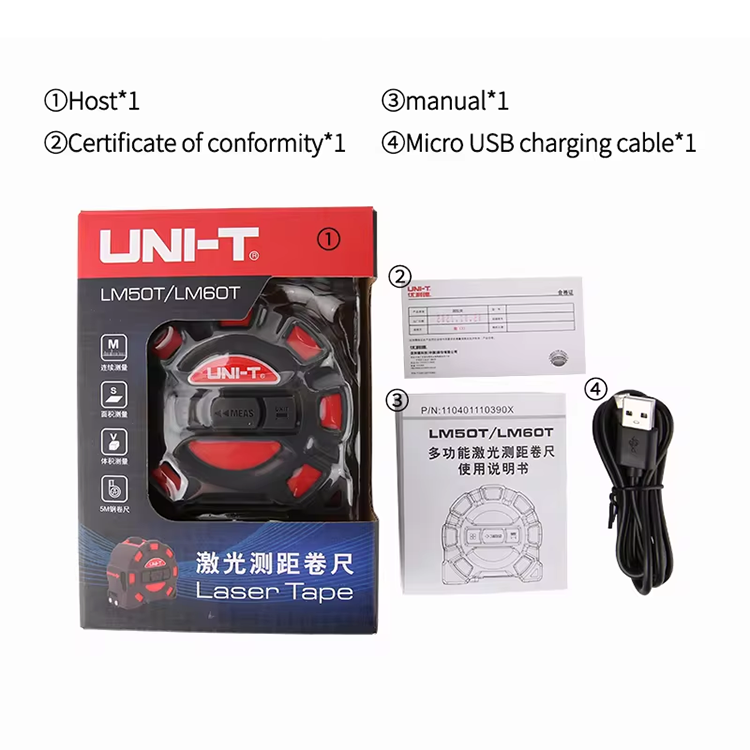 UNI-T LM50T LM60T 2 in 1 レーザー距 - Laser Distance Meter 2 In 1 Tape のレビューと価格