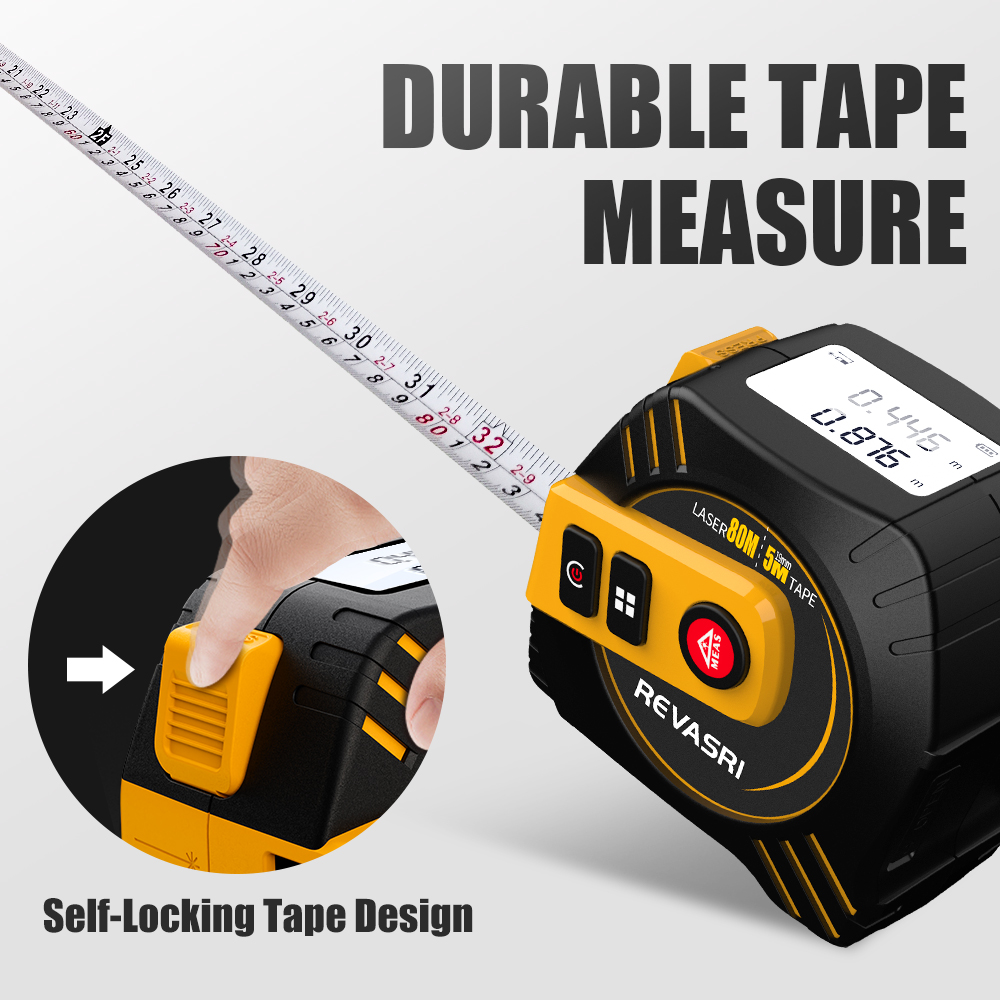 REVASRI レーザー巻尺 2 in 1 レーザー距離計  - Laser Distance Meter 2 In 1 Tape のレビューと価格